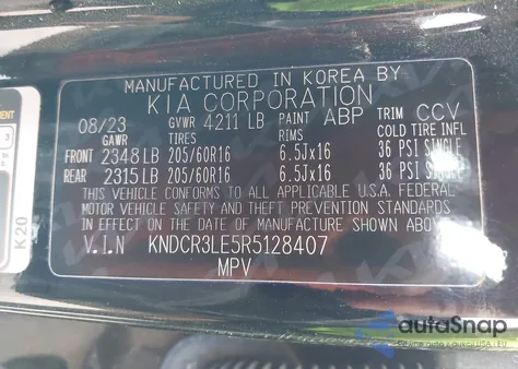 2024 Kia Niro Ex z USA, uszkodzony, nr VIN KNDCR3LE5R5128407
